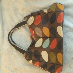 Orla Kiely bag, brown my multi stem print